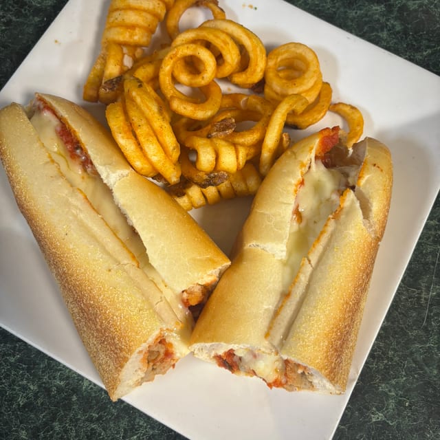 Veal Parmigiana Sandwich (Breaded) - Lunch.