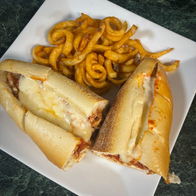 Meatball Parmigiana Sandwich - Lunch.